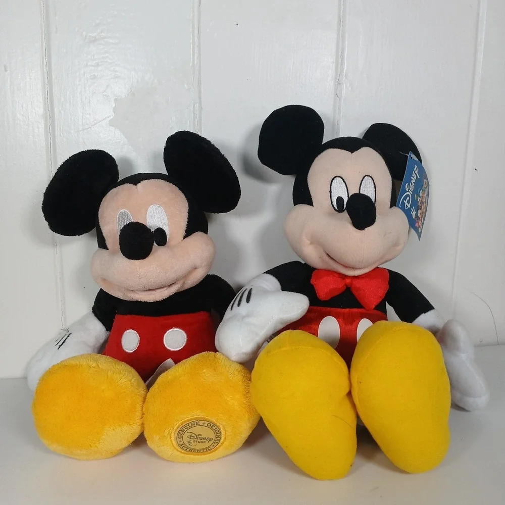 Disney Mickey Mouse Plush Lot of 2 Disney Store Authentic‎ and Toy Factory